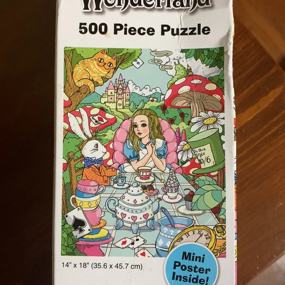 ALICE IN WONDERLAND - 500 PIECE PUZZLE & MINI POSTER 🆕